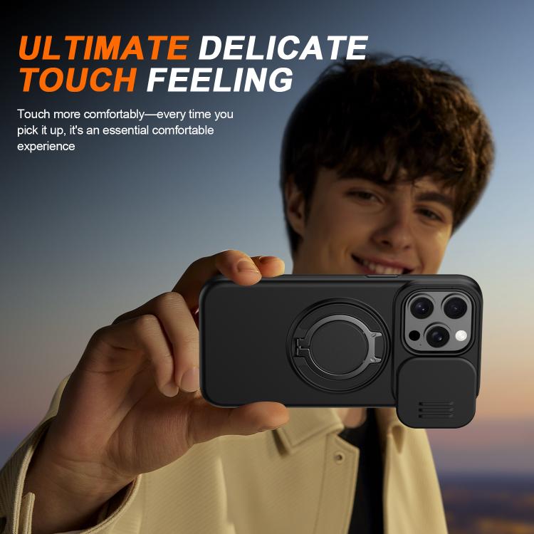 Custodia per telefono con schermo scorrevole, supporto magnetico girevole e protezione per la fotocamera., For iPhone 13 Pro Max / 12 Pro Max, For iPhone 13 Pro, For iPhone 12 / 12 Pro
