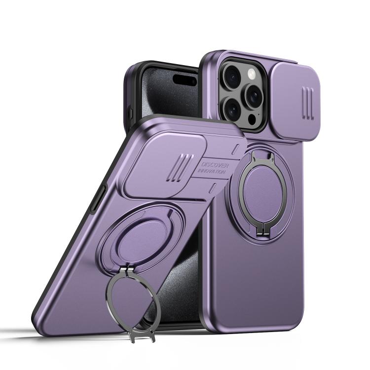 Custodia per telefono con schermo scorrevole, supporto magnetico girevole e protezione per la fotocamera., For iPhone 13 Pro Max / 12 Pro Max, For iPhone 13 Pro, For iPhone 12 / 12 Pro