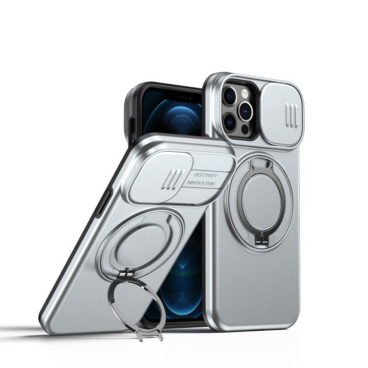 Custodia per telefono con schermo scorrevole, supporto magnetico girevole e protezione per la fotocamera., For iPhone 13 Pro Max / 12 Pro Max, For iPhone 13 Pro, For iPhone 12 / 12 Pro