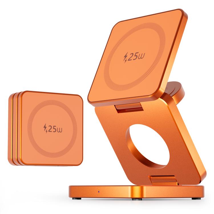 Caricabatterie wireless rapido magnetico pieghevole 3 in 1 IW31 da 25 W