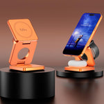 Caricabatterie wireless rapido magnetico pieghevole 3 in 1 IW31 da 25 W