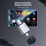 Adattatore auto doppia porta USB-A e USB-C per CarPlay