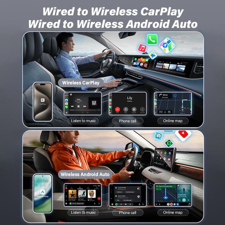 Adattatore auto doppia porta USB-A e USB-C per CarPlay