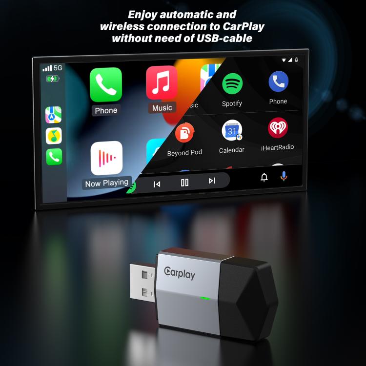 Adattatore auto doppia porta USB-A e USB-C per CarPlay