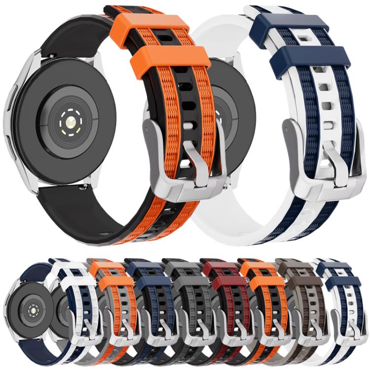 Cinturino per orologio xDfind in silicone bicolore, 20mm, 22mm