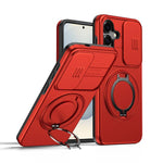 Custodia per telefono con schermo scorrevole, supporto magnetico girevole e protezione per la fotocamera., For Galaxy A55 5G, For Galaxy A35 5G