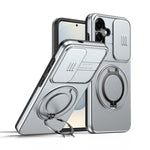 Custodia per telefono con schermo scorrevole, supporto magnetico girevole e protezione per la fotocamera., For Galaxy A55 5G, For Galaxy A35 5G