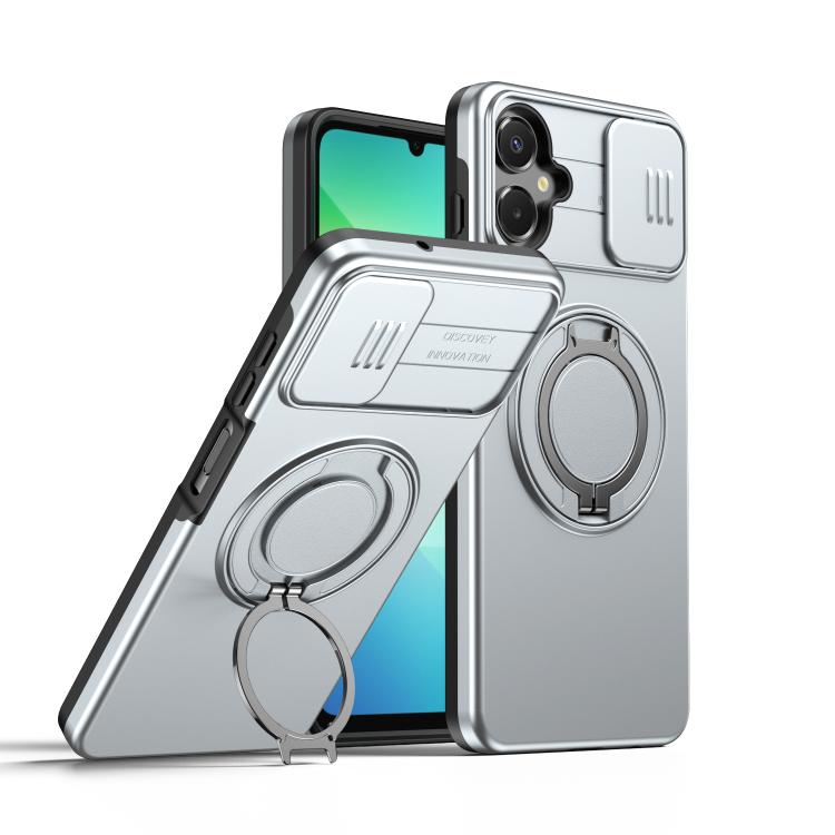 Custodia per telefono con schermo scorrevole, supporto magnetico girevole e protezione per la fotocamera., For Galaxy A27 5G, For Galaxy A06 / A07 4G, For Galaxy A56 5G