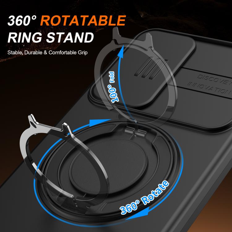Custodia per telefono con schermo scorrevole, supporto magnetico girevole e protezione per la fotocamera., For Galaxy A16 / A17 / A26, For Galaxy A57 5G, For Galaxy A37 5G / A36 5G