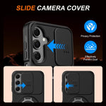 Custodia per telefono con schermo scorrevole, supporto magnetico girevole e protezione per la fotocamera., For Galaxy A16 / A17 / A26, For Galaxy A57 5G, For Galaxy A37 5G / A36 5G