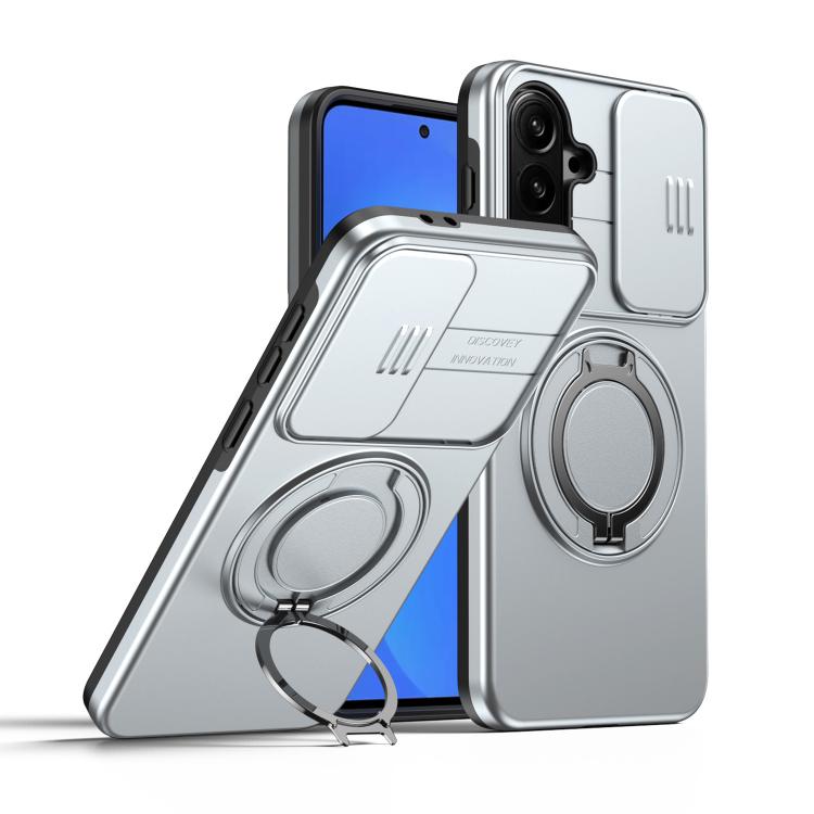 Custodia per telefono con schermo scorrevole, supporto magnetico girevole e protezione per la fotocamera., For Galaxy A16 / A17 / A26, For Galaxy A57 5G, For Galaxy A37 5G / A36 5G