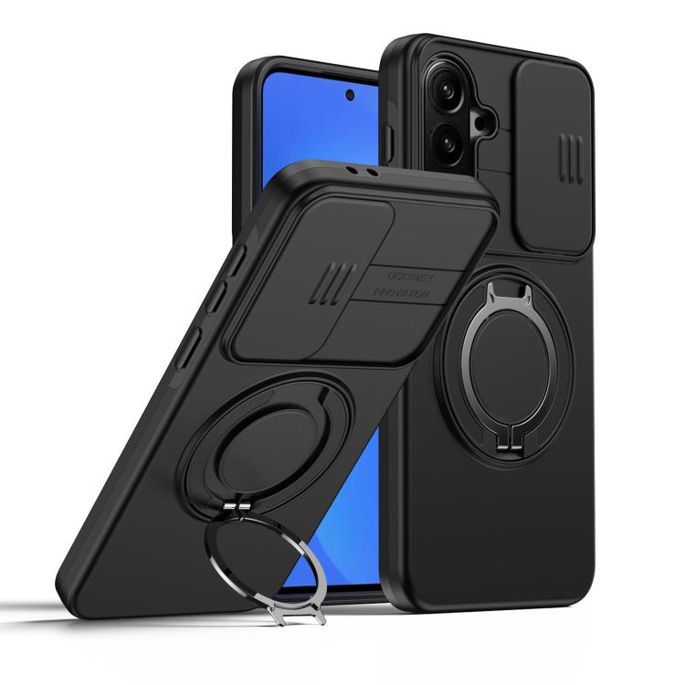 Custodia per telefono con schermo scorrevole, supporto magnetico girevole e protezione per la fotocamera., For Galaxy A27 5G, For Galaxy A06 / A07 4G, For Galaxy A56 5G