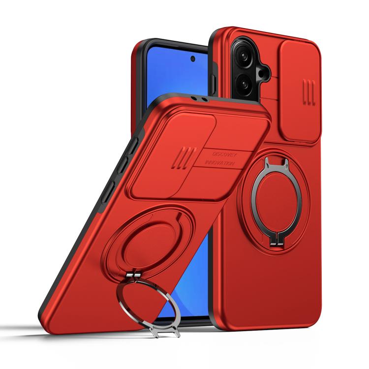 Custodia per telefono con schermo scorrevole, supporto magnetico girevole e protezione per la fotocamera., For Galaxy A27 5G, For Galaxy A06 / A07 4G, For Galaxy A56 5G