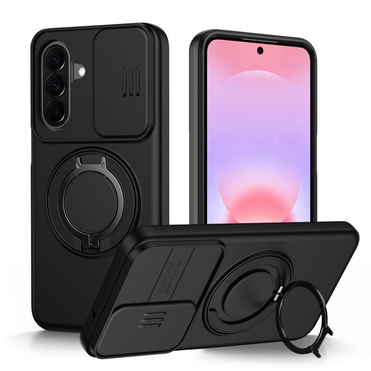 Custodia per telefono con schermo scorrevole, supporto magnetico girevole e protezione per la fotocamera., For Galaxy A27 5G, For Galaxy A06 / A07 4G, For Galaxy A56 5G