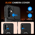 Custodia per telefono con schermo scorrevole, supporto magnetico girevole e protezione per la fotocamera., For Galaxy A27 5G, For Galaxy A06 / A07 4G, For Galaxy A56 5G
