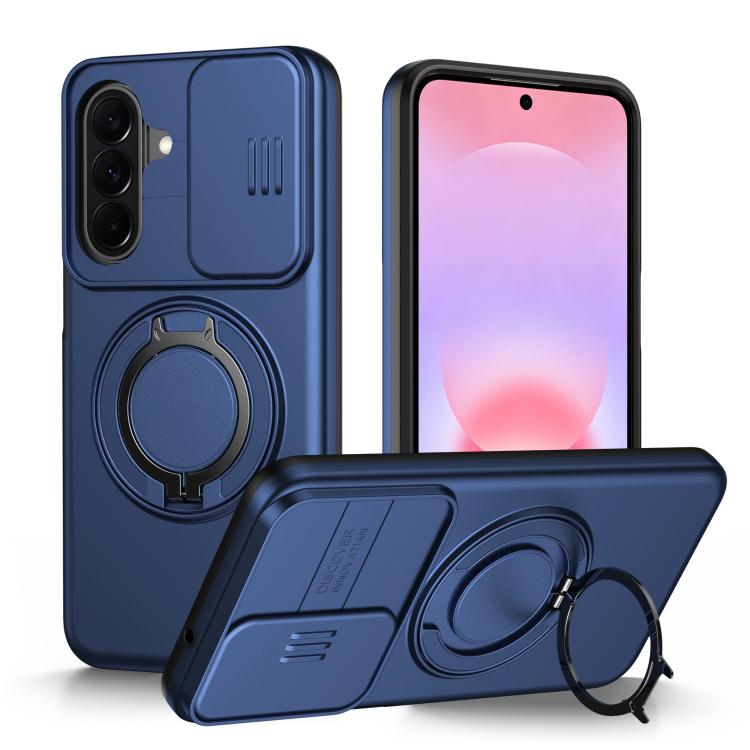Custodia per telefono con schermo scorrevole, supporto magnetico girevole e protezione per la fotocamera., For Galaxy A27 5G, For Galaxy A06 / A07 4G, For Galaxy A56 5G