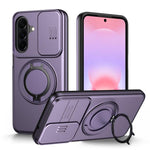 Custodia per telefono con schermo scorrevole, supporto magnetico girevole e protezione per la fotocamera., For Galaxy A27 5G, For Galaxy A06 / A07 4G, For Galaxy A56 5G