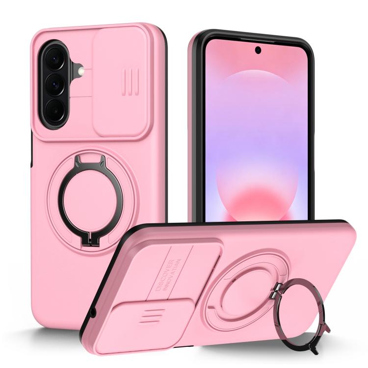 Custodia per telefono con schermo scorrevole, supporto magnetico girevole e protezione per la fotocamera., For Galaxy A27 5G, For Galaxy A06 / A07 4G, For Galaxy A56 5G