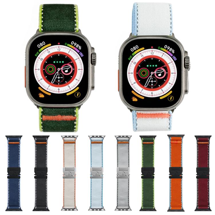 Cinturino per orologio xDfind in nylon con fibbia a paracadute Wild Path., For Apple Watch 42 / 44 / 45 / 46 / 49mm, For Apple Watch 38 / 40 / 41 / S11 42mm