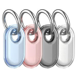 XDcase - Set di 4 custodie protettive impermeabili in TPU a copertura totale con portachiavi, 4PCS (Transparent Black Pink Blue), 4PCS (Transparent Black Purple Green)