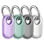 XDcase - Set di 4 custodie protettive impermeabili in TPU a copertura totale con portachiavi, 4PCS (Transparent Black Pink Blue), 4PCS (Transparent Black Purple Green)