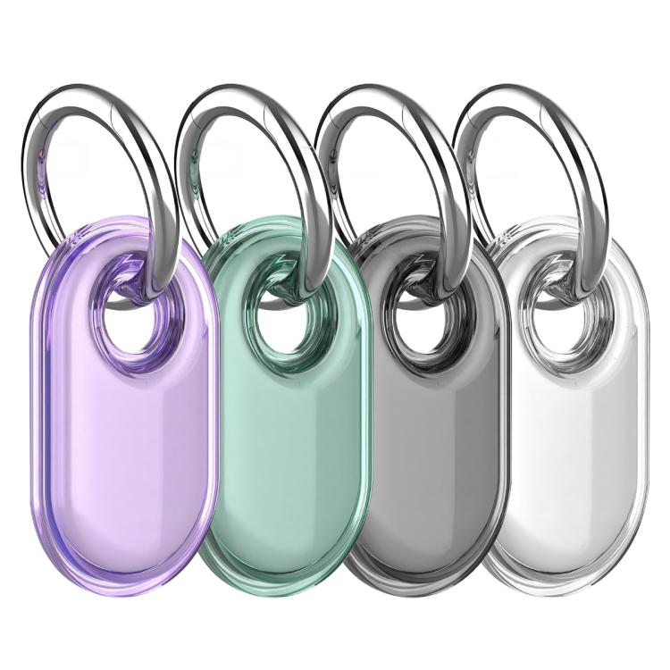 XDcase - Set di 4 custodie protettive impermeabili in TPU a copertura totale con portachiavi, 4PCS (Transparent Black Pink Blue), 4PCS (Transparent Black Purple Green)