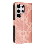 Custodia per telefono in ecopelle con stampa girasole in rilievo e cordino nero sottile., For Samsung Galaxy S23 Ultra 5G, For Samsung Galaxy S23+ 5G, For Samsung Galaxy S23 5G, For Samsung Galaxy S22 Ultra 5G