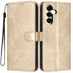 Custodia per telefono in ecopelle con stampa girasole in rilievo e cordino nero sottile., For Samsung Galaxy S25 FE 5G, For Samsung Galaxy S25 Edge 5G, For Samsung Galaxy S25 5G, For Samsung Galaxy S25+ 5G