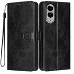 Custodia per telefono in ecopelle con stampa girasole in rilievo e cordino nero sottile., For Samsung Galaxy S25 FE 5G, For Samsung Galaxy S25 Edge 5G, For Samsung Galaxy S25 5G, For Samsung Galaxy S25+ 5G