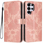 Custodia per telefono in ecopelle con stampa girasole in rilievo e cordino nero sottile., For Samsung Galaxy S26+ 5G, For Samsung Galaxy S26 Edge 5G, For Samsung Galaxy S26 Ultra 5G, For Samsung Galaxy S26 5G