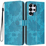 Custodia per telefono in ecopelle con stampa girasole in rilievo e cordino nero sottile., For Samsung Galaxy S26+ 5G, For Samsung Galaxy S26 Edge 5G, For Samsung Galaxy S26 Ultra 5G, For Samsung Galaxy S26 5G