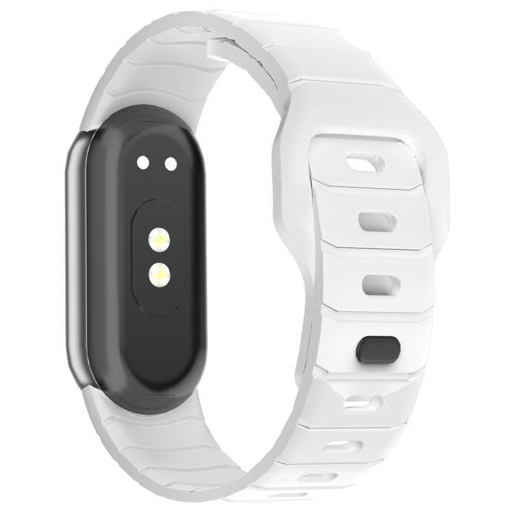 Cinturino per orologio in silicone con fibbia inversa stile armatura xDfind, For Xiaomi Smart Band 10 / 9 / 8