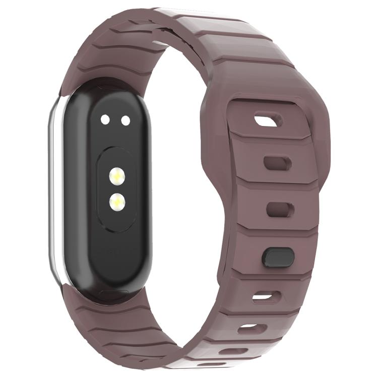 Cinturino per orologio in silicone con fibbia inversa stile armatura xDfind, For Xiaomi Smart Band 10 / 9 / 8