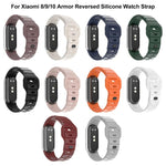 Cinturino per orologio in silicone con fibbia inversa stile armatura xDfind, For Xiaomi Smart Band 10 / 9 / 8