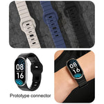 Cinturino per orologio in silicone con fibbia inversa stile armatura xDfind, For Xiaomi Smart Band 10 / 9 / 8