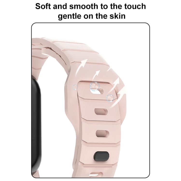 Cinturino per orologio in silicone con fibbia inversa stile armatura xDfind, For Xiaomi Smart Band 10 / 9 / 8