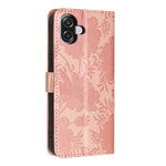 Custodia per telefono in ecopelle con stampa girasole in rilievo e cordino nero sottile., For Samsung Galaxy M06 5G, For Samsung Galaxy M33