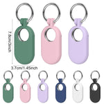 XDcase - Set di 4 custodie protettive in silicone a copertura totale con portachiavi, 4PCS (Black White Green Pink), 4PCS (Black White Purple Blue)