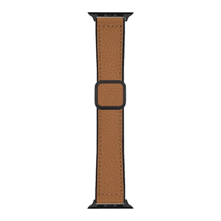 Cinturino per orologio xDfind in ecopelle con texture litchi e fibbia magnetica., For Apple Watch 42 / 44 / 45 / 46 / 49mm, For Apple Watch 38 / 40 / 41 / S11 42mm