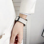 Cinturino per orologio xDfind in ecopelle con texture litchi e fibbia magnetica., For Apple Watch 42 / 44 / 45 / 46 / 49mm, For Apple Watch 38 / 40 / 41 / S11 42mm