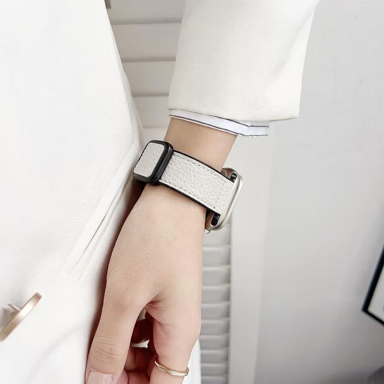 Cinturino per orologio xDfind in ecopelle con texture litchi e fibbia magnetica., For Apple Watch 42 / 44 / 45 / 46 / 49mm, For Apple Watch 38 / 40 / 41 / S11 42mm