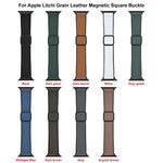 Cinturino per orologio xDfind in ecopelle con texture litchi e fibbia magnetica., For Apple Watch 42 / 44 / 45 / 46 / 49mm, For Apple Watch 38 / 40 / 41 / S11 42mm