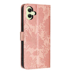 Custodia per telefono in ecopelle con stampa girasole in rilievo e cordino nero sottile., For Samsung Galaxy A05, For Samsung Galaxy A34 5G, For Samsung Galaxy A54 5G, For Samsung Galaxy A53 5G