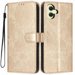 Custodia per telefono in ecopelle con stampa girasole in rilievo e cordino nero sottile., For Samsung Galaxy A05, For Samsung Galaxy A34 5G, For Samsung Galaxy A54 5G, For Samsung Galaxy A53 5G