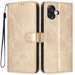 Custodia per telefono in ecopelle con stampa girasole in rilievo e cordino nero sottile., For Samsung Galaxy A06 4G, For Samsung Galaxy A15 4G / 5G, For Samsung Galaxy A55 5G, For Samsung Galaxy A35 5G