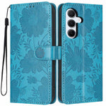 Custodia per telefono in ecopelle con stampa girasole in rilievo e cordino nero sottile., For Samsung Galaxy A17 4G, For Samsung Galaxy A26 5G / A17 5G, For Samsung Galaxy A56 5G, For Samsung Galaxy A16 4G / 5G