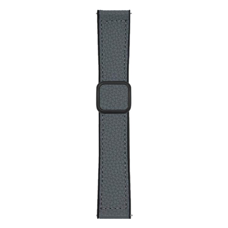 Cinturino per orologio xDfind in ecopelle vegana con fibbia magnetica e texture litchi a testa piatta., 22mm