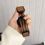 Cinturino per orologio xDfind in ecopelle vegana con fibbia magnetica e texture litchi a testa piatta., 22mm