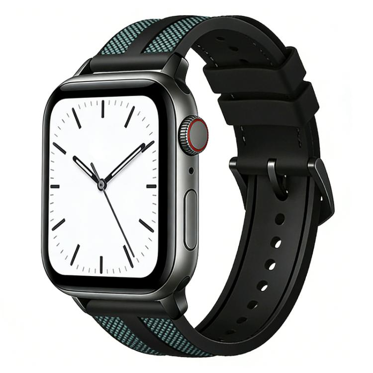 Cinturino per orologio xDfind Flame Hybrid in nylon intrecciato e silicone, For Apple Watch 42 / 44 / 45 / 46 / 49mm, For Apple Watch 38 / 40 / 41 / S11 42mm