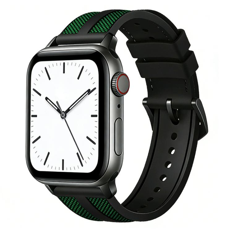 Cinturino per orologio xDfind Flame Hybrid in nylon intrecciato e silicone, For Apple Watch 42 / 44 / 45 / 46 / 49mm, For Apple Watch 38 / 40 / 41 / S11 42mm